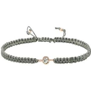 Elli Armband dames solitaire knoop met kristal in 925 sterling zilver, 160, Facetgeslepen, kristal