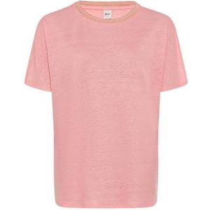 Style Caelen linnen shirt met korte mouwen, 46 Neon Peach, 38