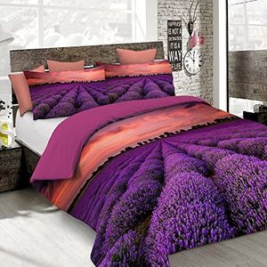 MB HOME ITALY, ""Goodnight"" Dekbedovertrek Set, Lavender, Single