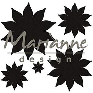 Marianne Design Craftables Succulent Pointed, metaal, zwart, 8,0 x 18,0 x 0,5 cm