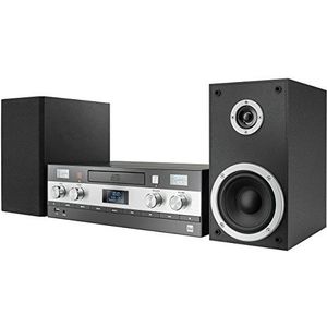Dual DAB-MS 130 CD stereo-installatie (DAB(+)-/FM-tuner, CD-speler, muziekstreaming via Bluetooth, USB-aansluiting, AUX-IN-aansluiting, zonder afstandsbediening) zwart