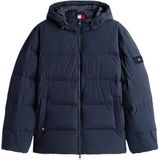 Tommy Hilfiger Heren DOWN HOODED PUFFER JKT MW0MW40616 Andere jassen, blauw, S, Blauw (Woestijnhemel), S