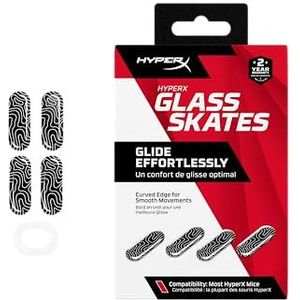 HyperX - Haste Serie - Glazen Glijders - Hoogwaardig Materiaal - Lage Wrijving - Zelfklevende Houder