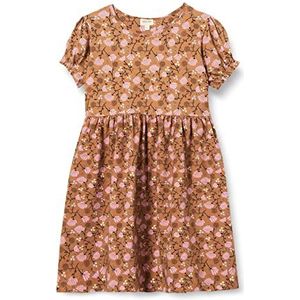 Noa Noa Miniature Kittynnm jurk voor meisjes en meisjes, Opdruk bruin/paars, 92 cm