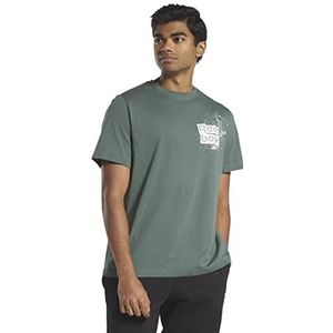 Reebok Dames Grafisch T-Shirt, Blauw, XS, Blauw, XS