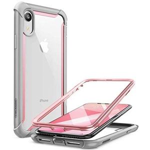 i-Blason Hoesje iPhone XR Case met Screenprotector 360 graden Telefoonhoesje [Ares Series] Bumper Beschermhoes voor iPhone XR 2018, Roze