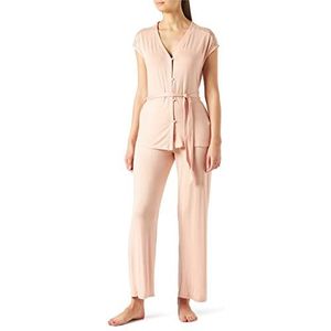 women'secret Masculine pyjama met korte mouwen voor dames, Oranje, XS