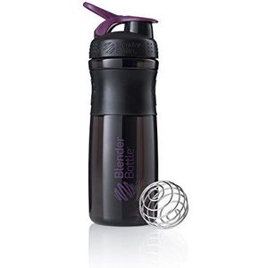 BlenderBottle Sportmixer Tritan drinkfles met BlenderBall, geschikt als proteÃ¯neshaker, eiwitshaker, waterfles of voor fitnessshakes, BPA-vrij, schaalbaar tot 760 ml, 820 ml, paars/zwart