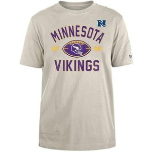 MINNESOTA VIKINGS New Era Cap NFL Regular T-Shirt Distressed Zeefdruk Team Graphic Stone Unisex