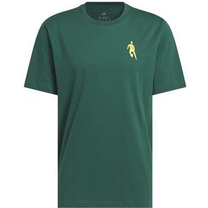adidas Heren Hoops For All Graphic Tee, collegiate green, M