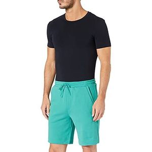 BOSS Heren Headlo shorts van katoen-jersey met trekkoord en tonale piqué-structuur, Turquoise/Aqua447, XL
