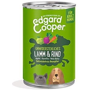 Edgard & Cooper Hondenvoer voor volwassenen, natvoer, natvoer, natuurlijk lam en rundvlees, 400 g x 6 met veel vers vlees en voedzame ingewanden, evenwichtige premium voeding