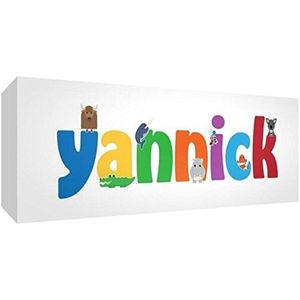 Little Helper YANNICK2159-15DE canvasdruk gepersonaliseerd met jongensnaam, Yannick, medium, 21 x 59 x 4 cm