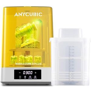 ANYCUBIC Wash and Cure 3 Plus met Zwanenhalsverlichting, Ontwerp met twee lagen en IPA-besparing, voor Photon M5/M5s/X2/X 6Ks/Halot-Mage/Mars 4/Saturn Series 3D Printer,228x128x260mm