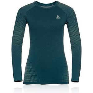 Odlo Performance Warm Eco Sweatshirt voor dames, Submerged - Tomatillo, XL