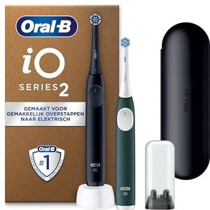Oral-B - iO Series 2 - Duo Pack - Elektrische Tandenborstels - Zwart/Groen