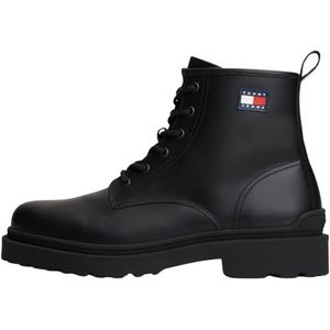 Tommy Jeans - Cleat - Veterlaarzen - Zwart - Leer
