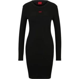 HUGO Nemalia Jerseyjurk voor dames, zwart 1, XL