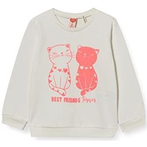 Koton Babymeisjes Cat Printed Crew Neck Cotton Sweatshirt, Ecru (002), 9-12 Maanden