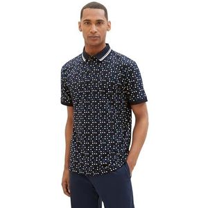 TOM TAILOR Poloshirt voor heren, 34613 - Navy Sporty Triangle Design, L