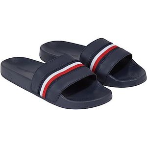 Tommy Hilfiger Vrouwen Global Stripes Slide, Ruimte Blauw, 36 EU