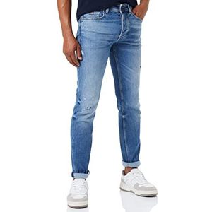 BOSS Heren Jeans_Broeken, Helder Blauw, 3834