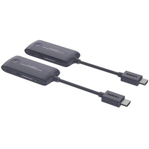 PremiumCord Mini Wireless HDMI Extender tot 20m, Full HD 1080p 60Hz, 5Gbps, HDMI 1.4, HDCP2.2, Zwart