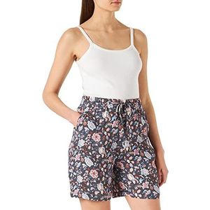 Noa Noa Essential Linen Casual shorts voor dames, Print blauw, 34 NL