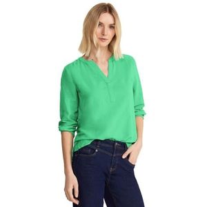 Street One Damesblouse van linnenmix, Soft Grass Green, 36