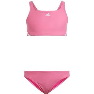 adidas Meisjes 3-Stripes Bikini, Pink Fusion/White, 2-3 Years