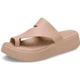 Crocs dames Getaway Platform Toe Loop Sandaal, Roze karamel, 41/42 EU