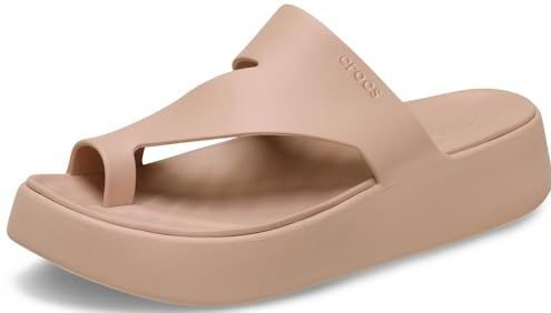 Crocs dames Getaway Platform Toe Loop Sandaal, Roze karamel, 41/42 EU