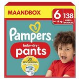 Pampers Maat 6 Luierbroekjes (15+ kg), Baby Dry Pants, 138 Luiers, Met Een Stop & Protect Pocket Aan De Achterkant Die Tot 100% Bescherming Biedt Tegen Lekken ’s Nachts