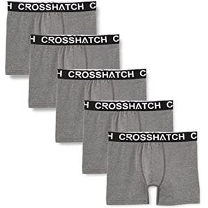 Crosshatch Astral Boxershorts voor heren, houtskoolmergel, XXL