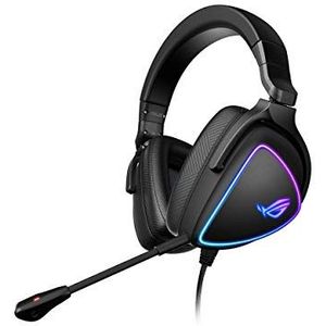 ASUS ROG Delta S Gaming Headset met USB-C | AI-aangedreven ruisonderdrukkende microfoon | over-ear hoofdtelefoon voor pc, Mac, Nintendo Switch en Sony Playstation | Ergonomisch ontwerp, zwart