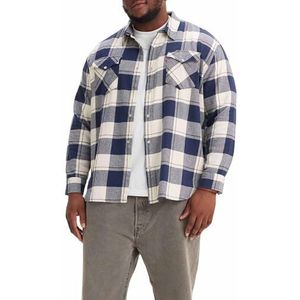 Levi's Heren Big Relaxed Fit Western Woven Shirts, gough plaid naval ac, 3XL