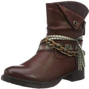 Jana Dames 25424 biker boots, Rood Bordeaux 549, 41 EU Breed