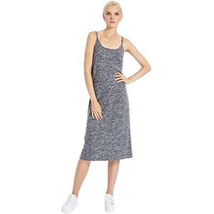 Trendyol Maxi Standaard getailleerde jurk voor dames, antraciet, L, Antraciet, L
