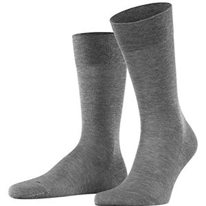 FALKE Heren Sokken Sensitive Malaga M SO Katoen Met comfort tailleband 1 Paar, Grijs (Steel Melange 3165) nieuw - milieuvriendelijk, 43-46