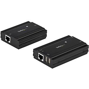 StarTech.com 4-Port USB 2.0 Extender Hub over Single CAT5e/CAT6 Ethernet Kabel (RJ45) - 100m - USB Extender Hub Adapter Kit - Metalen Behuizing - Extern Gevoed - 480 Mbps (USB2004EXT100)