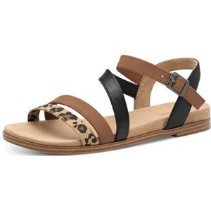s.Oliver dames 5-28106-44 sandalen, Luipaard kam, 42 EU