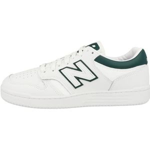 New Balance Heren Bb480 Sneaker, Wit Groen, 41.5 EU