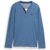 TOM TAILOR T-shirt met lange mouwen voor heren, 10980 - Faded Uniform Blue, XL