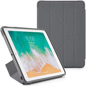 PIPETTO P044-50-4W Shield Fullbody Rugged, 5-in-1 opvouwbare beschermhoes voor Apple iPad 9.7 (2018/2017) - donkergrijs