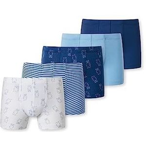 Schiesser Jongens 5 Pack Boxershort Onderbroeken - 95/5 Organic Bio Katoen - Maat 92 tot 140, Gesorteerd 1_180037, 92 cm