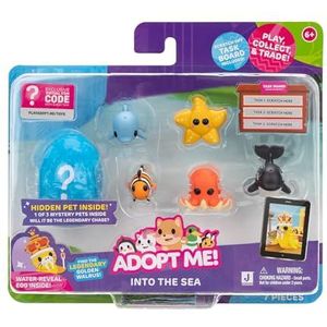 Adopt Me! Pets Multipack Into the Sea - Hidden Pet - Top Online Game - Exclusive Virtual Item Code Included - Fun Collectible Toys for Kids Featuring Your Favourite Pets, Ages 6+
