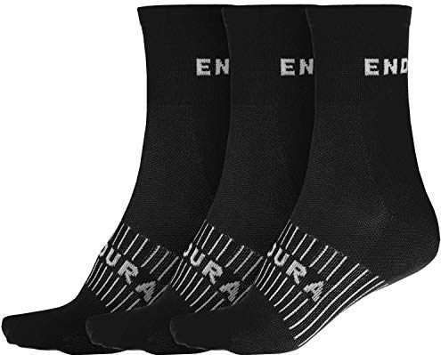 Endura - Coolmax Sokken - Zwart - Set van 3 Paar