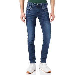 Replay Anbass Bio Cotton Clouds Jeans voor heren, 7 donkerblauw., 27W x 30L