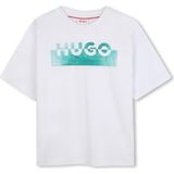 Hugo - G00435 - T-shirt - Wit - 100% Katoen - Jongens