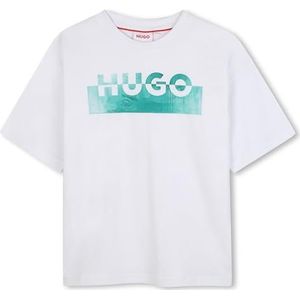 Hugo - G00435 - T-shirt - Wit - 100% Katoen - Jongens